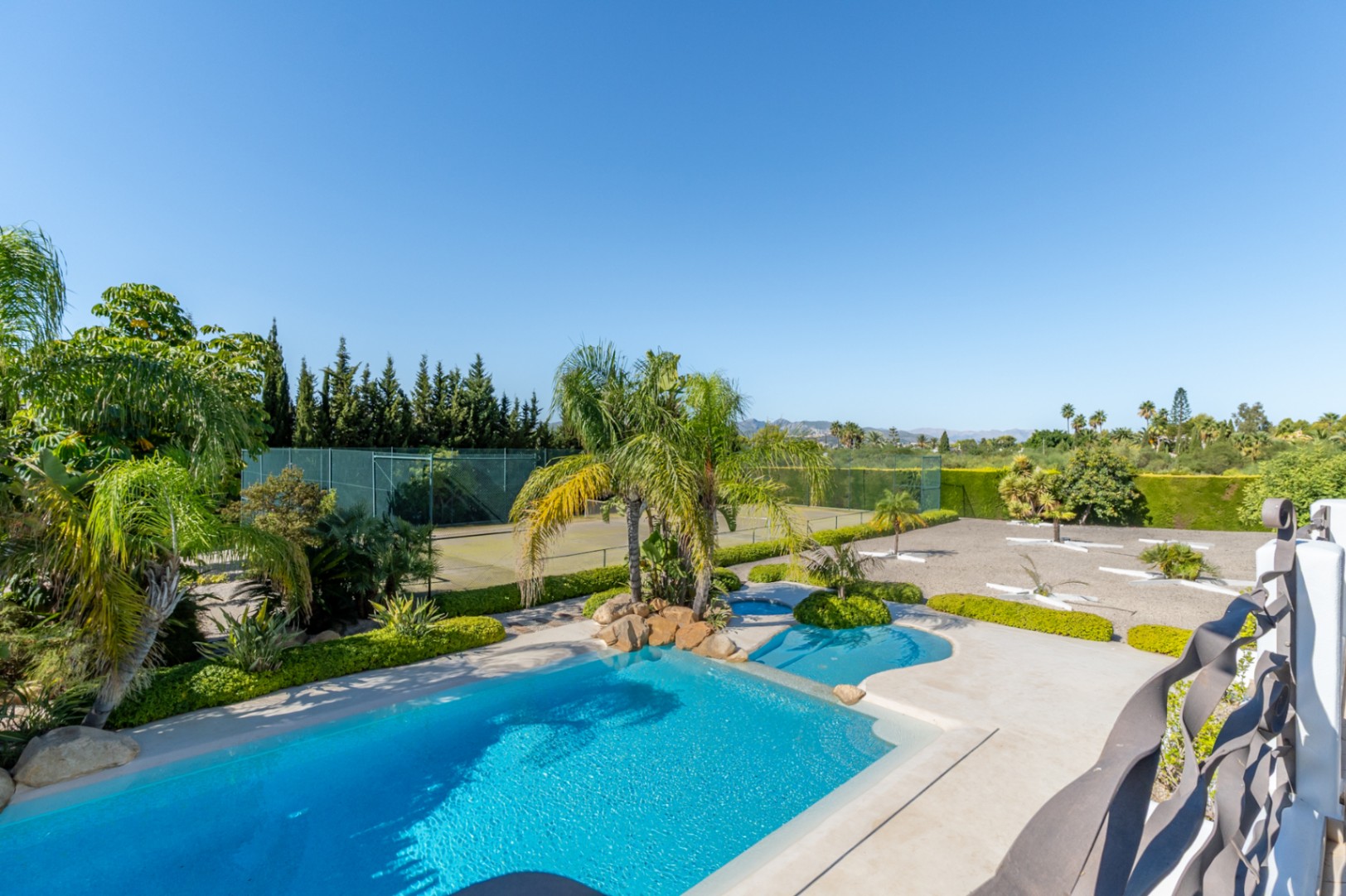 Stunning Ibiza-Style Villa with Tennis Court and Montgo Views in Javea